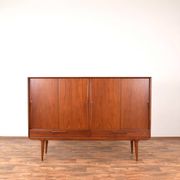 Mid-Century Danish Teak Highboard Model 13 by Gunni Omann for Omann Jun