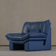 Nicoletti Salotti post-modern leather armchair, Italy 1980s