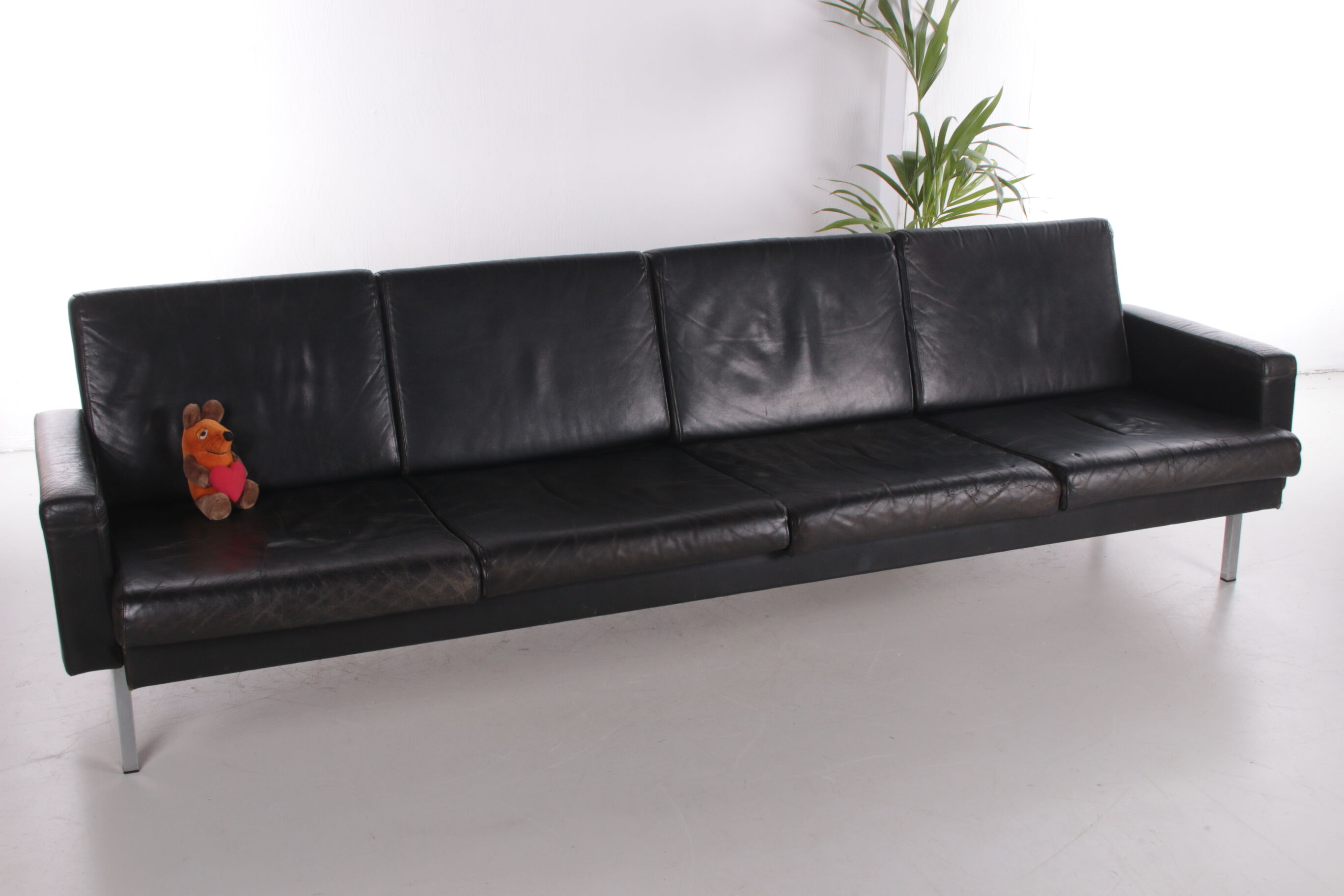 Vintage Dutch design leather BZ55 sofa by Martin Visser for 't Spectrum, 1960s