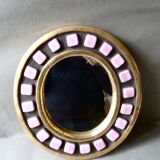 Mirror Francis Lembo, pink and gold in the 50-60 years 27x24cm