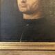 Portrait depicting Le Condottière, oil painting on wood.