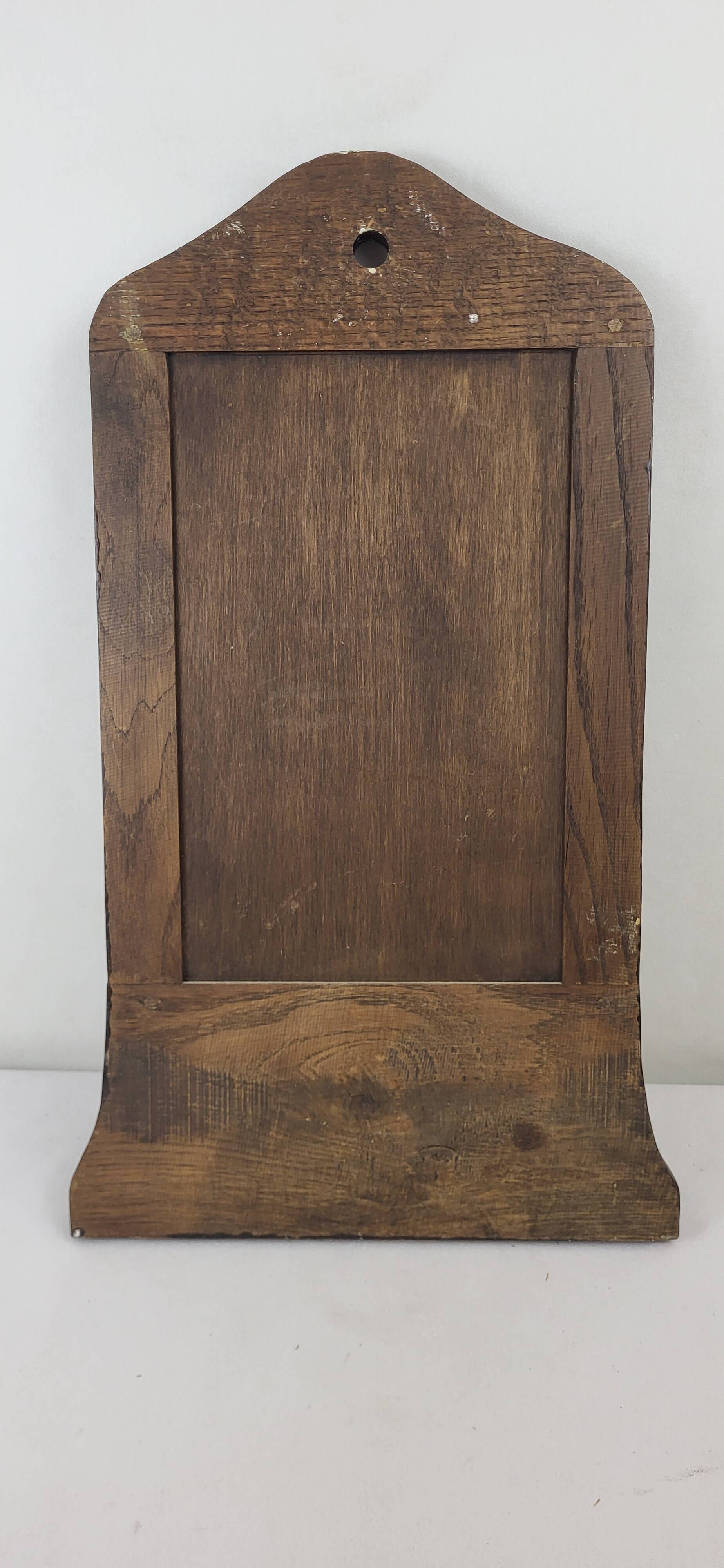 Miroir brutaliste en bois 1950
