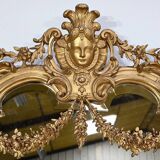Importante glace dans le goût Louis XIV – Louis XV, époque napoléon III – Milieu XIXe