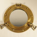 Mirror "porthole" in brass 18 cm