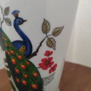 Porcelain vase with peacock decoration