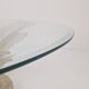 Italian "Flower" Coffee Table in Plaster With Facet Cut Round Plate, 1970s