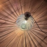 Lampe vase boule vert vintage