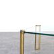 Hollywood Regency Brass and Glass Coffee Tables by Peter Ghyczy, 1970s, 2pc