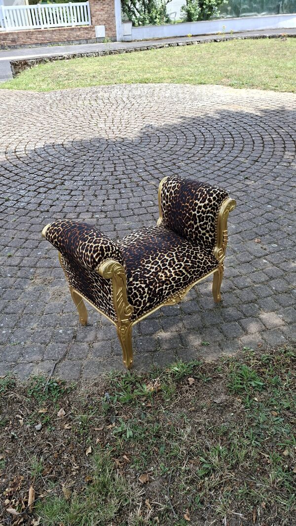 Fauteuil empire léopard