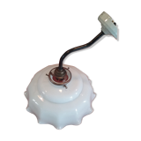 Ceramic wall lamp and glass