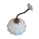Ceramic wall lamp and glass