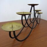 Brutalist Iron Candleholder, 1960s