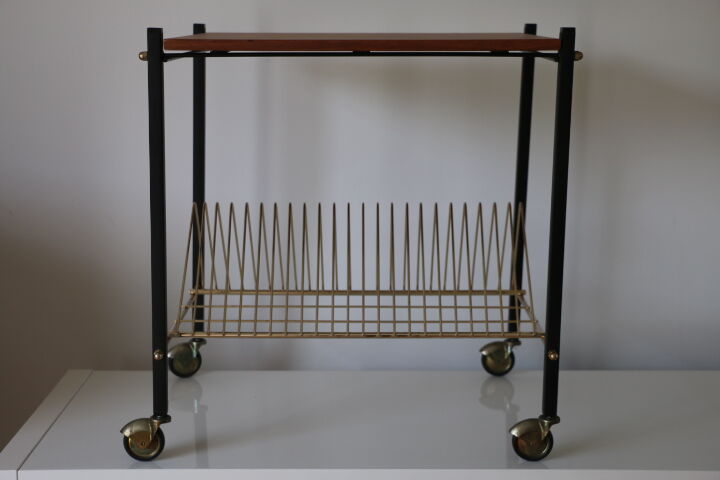 Meuble vinyle métal et bois
