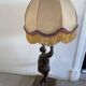 Antique statue lamp "The Hunt Louis XIII" signed LSF
