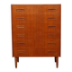 Commode danoise en teck, 6 tiroirs