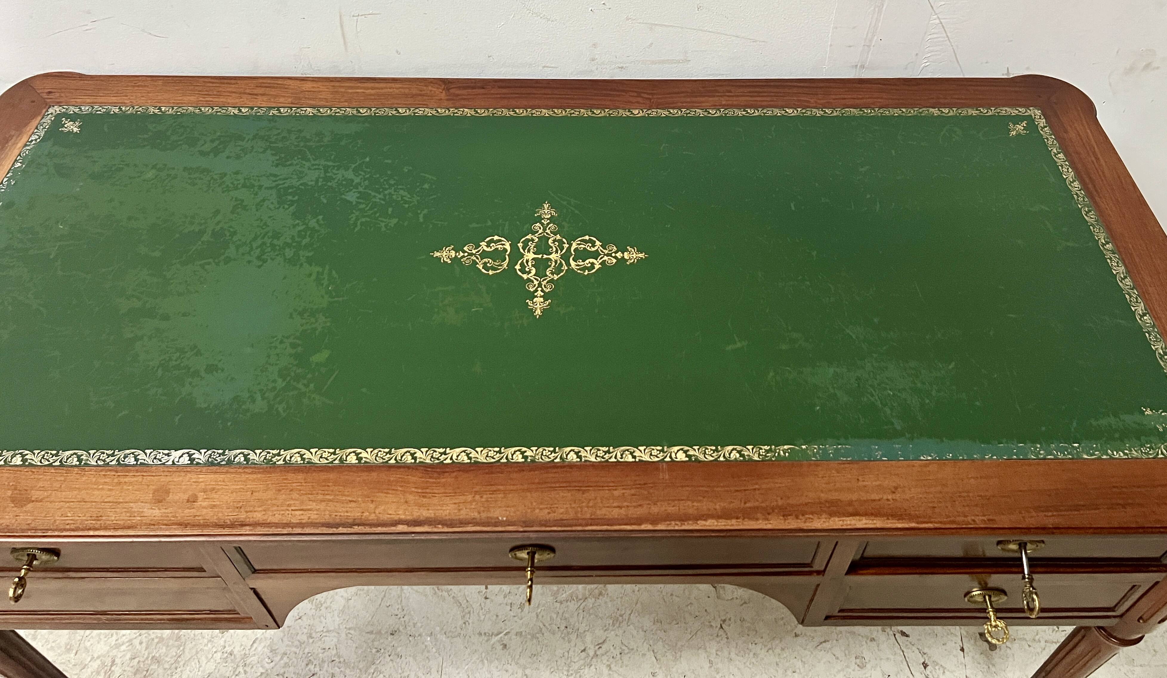Louis XVI style mahogany desk, 20th century.
