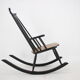 1960s Varjosen Puunjalostus beech rocking chair, Finland