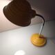 Yellow vintage metal desk lamp 70s