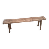 Banc 140 cm bois massif ancien patiné