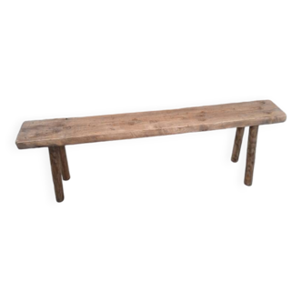 Bench 140 cm old patinated solid wood
