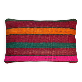 Housse de coussin kilim turc vintage, 30 x 50 cm