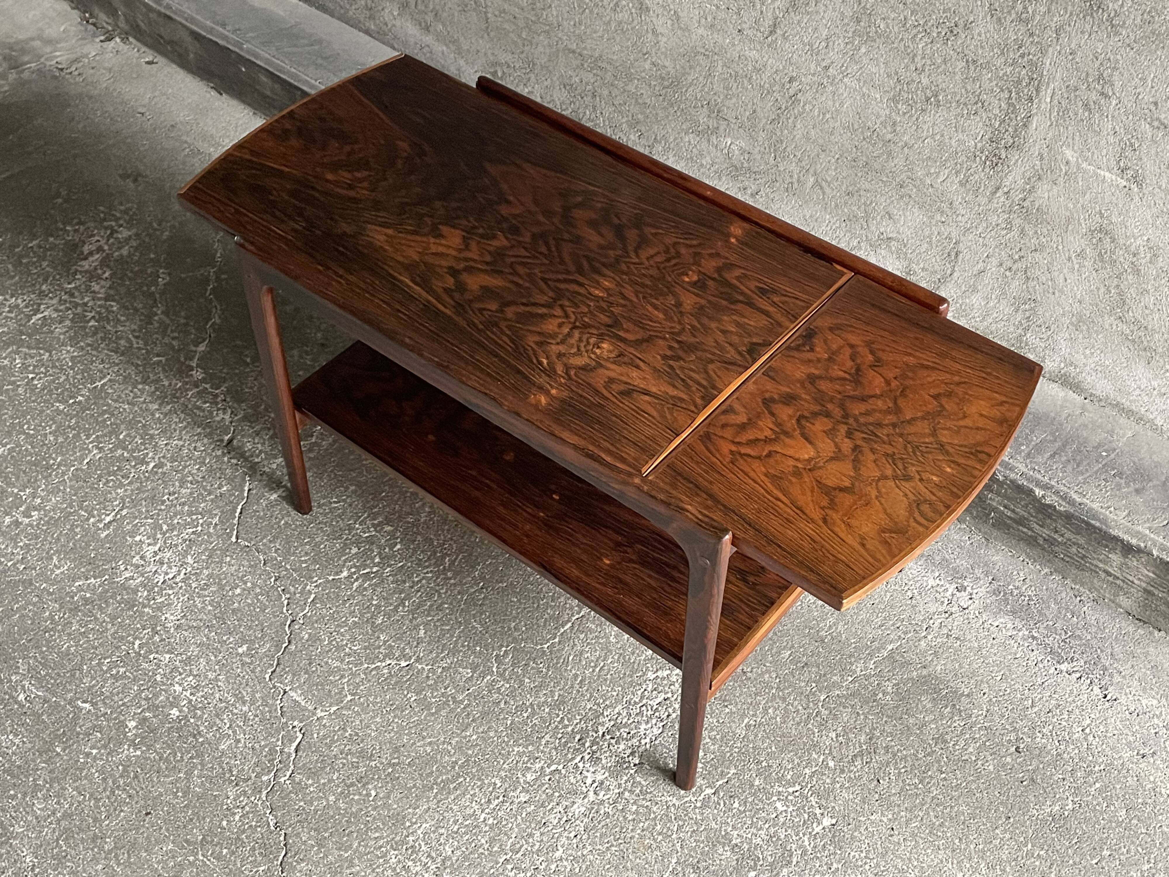 Scandinavian rosewood coffee table, 1960s