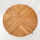 Round rattan marquetry coffee table