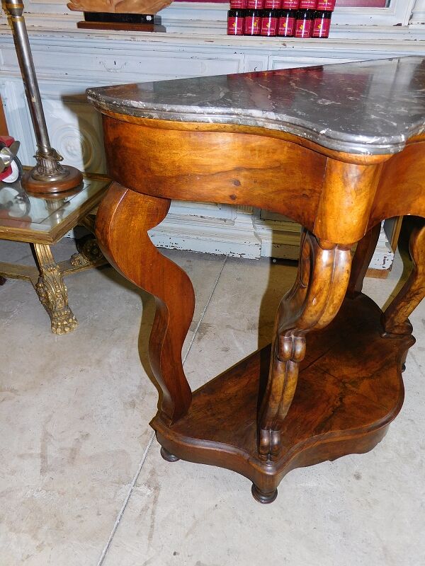 Console in mahogany of the 19th