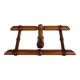 Wall-mounted canopy bed, in bamboo style wood.