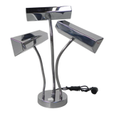 Vintage desk lamp with 3 chromed shades