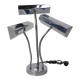 Vintage desk lamp with 3 chromed shades