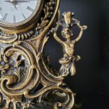 Louis XV style gilded bronze clock