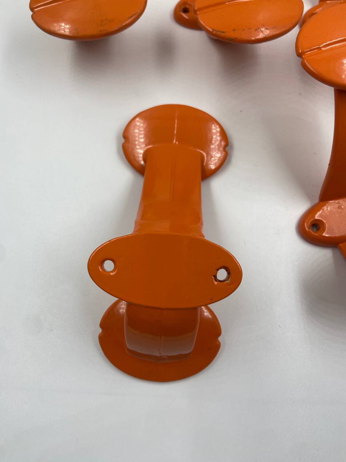 Orange aluminum coat hook