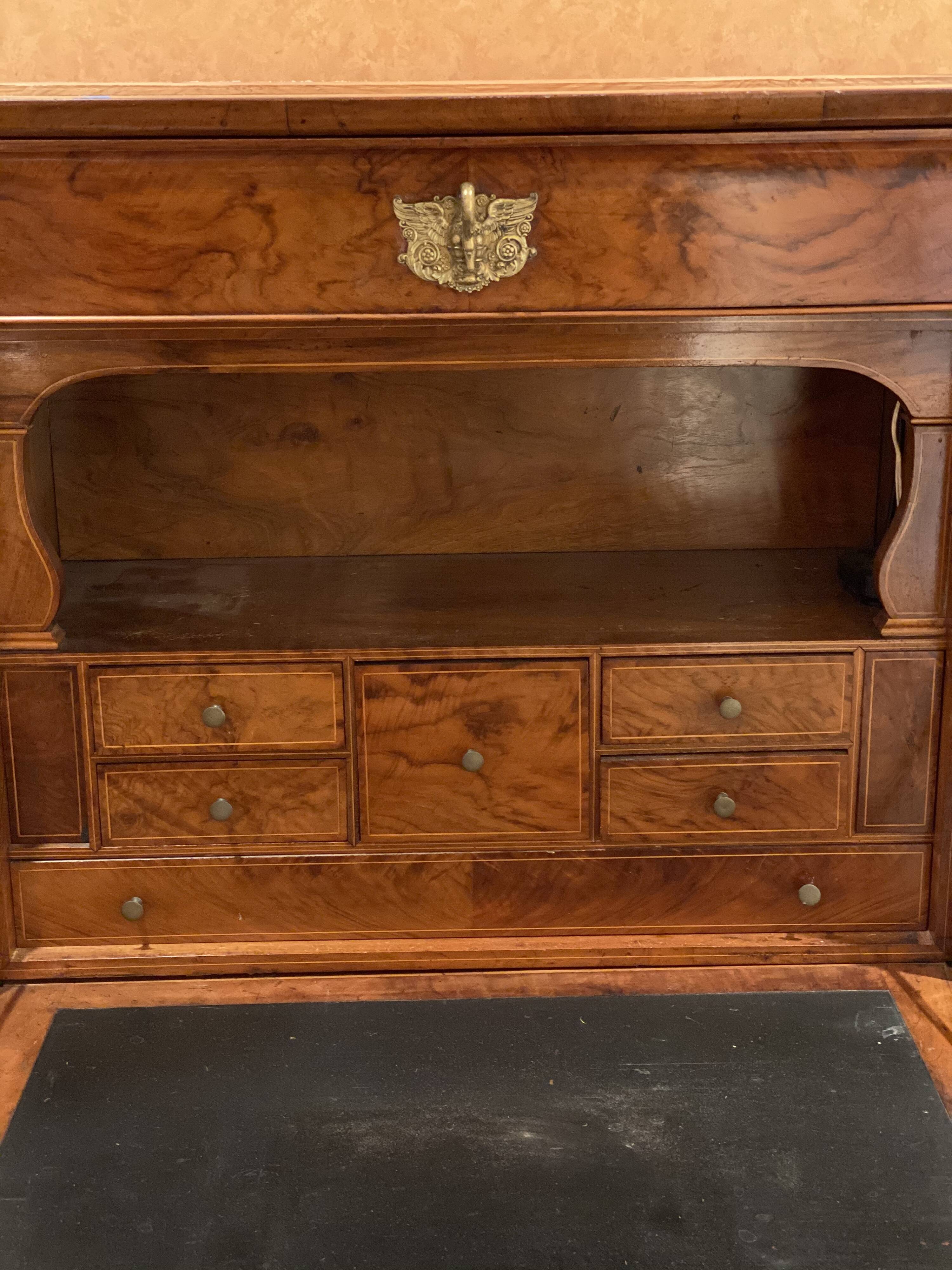 Secretary in mahogany Louis Philippe