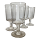 Set de 4 verres rouleau 19e en verre irrégulier