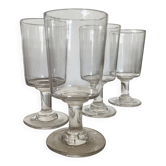 Set of 4 19th-century tumblers in irregular glass.