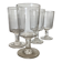Set de 4 verres rouleau 19e en verre irrégulier
