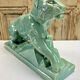 Cracked lioness sculpture art deco 1930 signed odyv