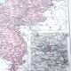 Map of the Netherlands Amsterdam Rotterdam 43x43cm from 1950