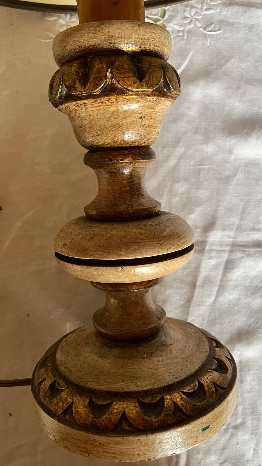 Vintage wooden table lamp