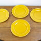 4 flat plates ocher yellow