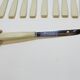 Household box of 12 vintage stainless steel knives and unbreakable resin