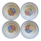 Assiettes creuses vintage fleuries "Phénix"