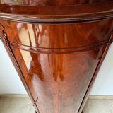 Somno “Column” or Cylindrical Cabinet, in flamed mahogany, Copenhagen, 1830-1840