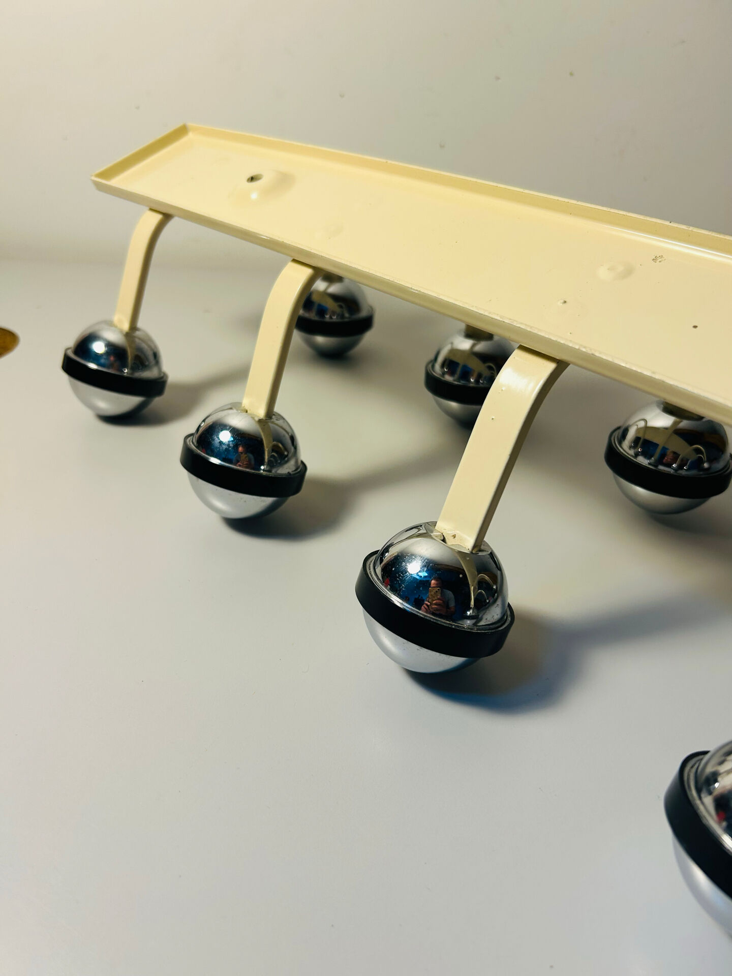 Space Age Metal Coat Rack 10 Balls Vintage 70s France