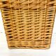 Vintage braided wicker bread hutch