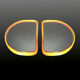 Pair of illuminated wall mirrors, 60s/70s