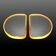Pair of illuminated wall mirrors, 60s/70s