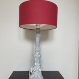 Shabby chic grey table lamp