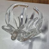 Clear blown crystal centerpiece, Vannes Crystal style, 26cm